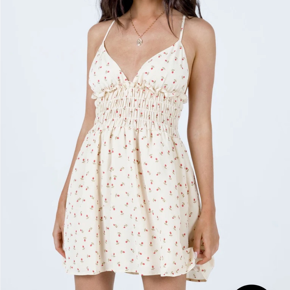 Roza mini dress beige princess Polly